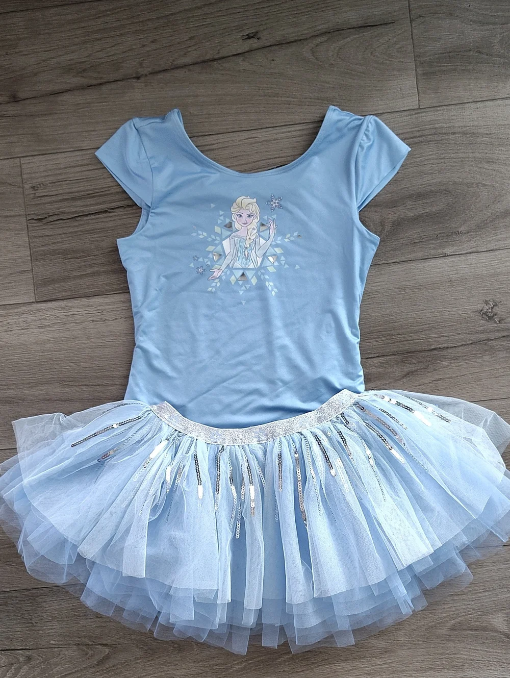 Disney Store Elsa Dance Leotard With Tutu Size 13/14